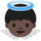 Baby Angel - Black emoji on Google